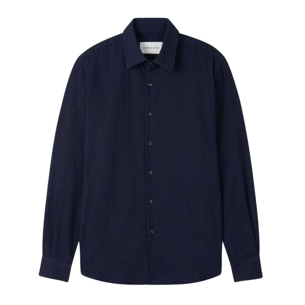Peregrine Mens Resort Cotton Shirt / Navy